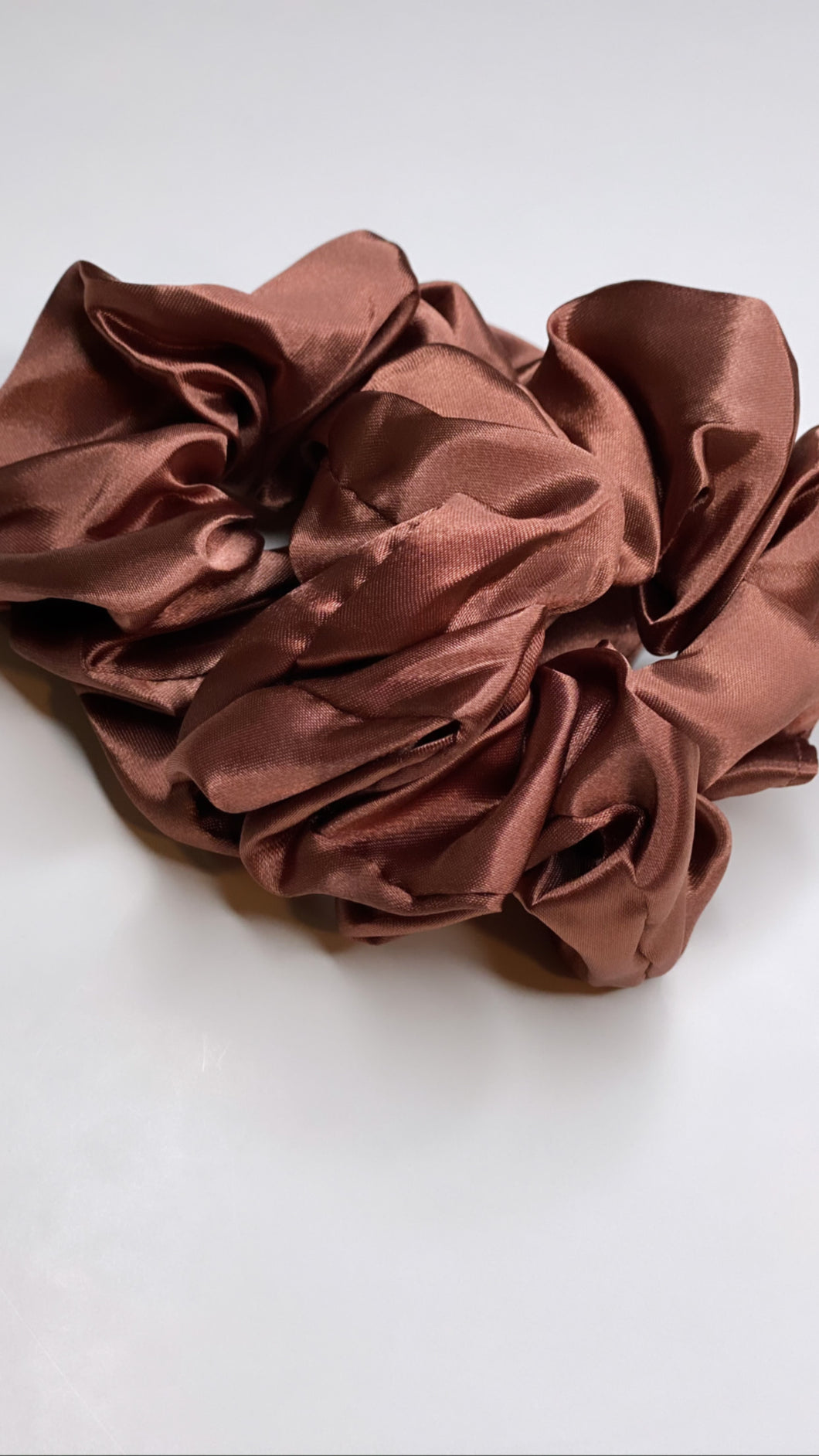 Red-Brown Silk  Scrunchie